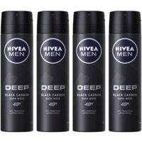 Een afbeelding van NIVEA Men deep dark wood deospray 4-pack