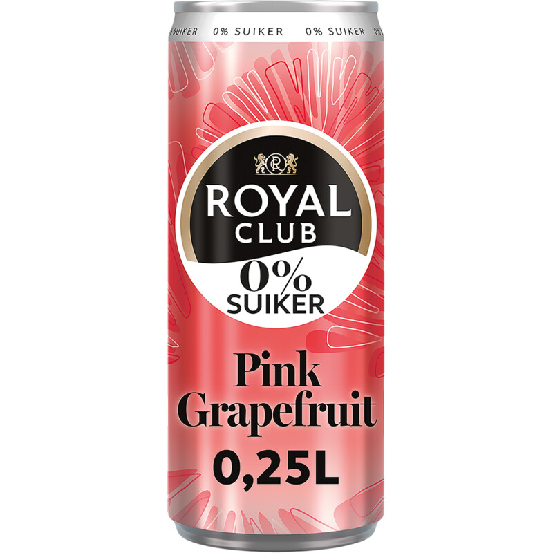 Een afbeelding van Royal Club Pink grapefruit 0% suiker
