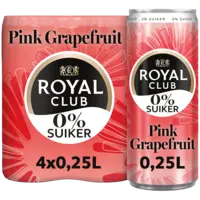 Royal Club Pink grapefruit 0% suiker 4-pack