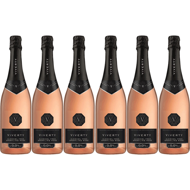 Een afbeelding van Viverty  rose sparkling alcoholvrij 6-pack