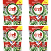 Een afbeelding van Dreft Platinum plus vaatwastabl regular 4-pack