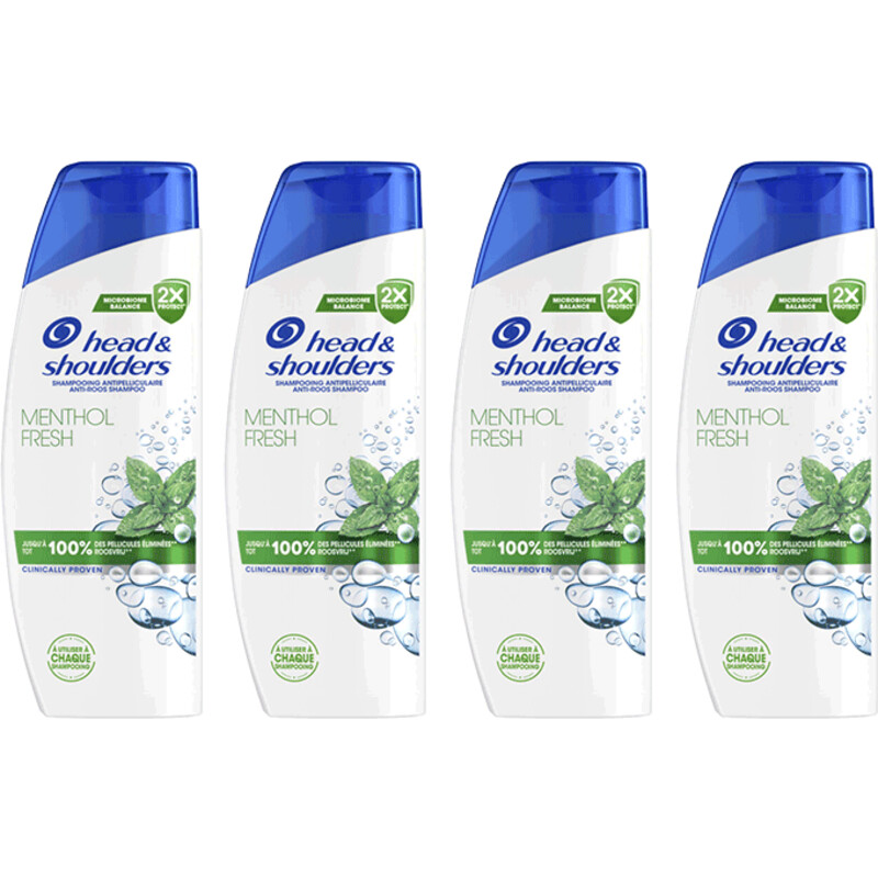 Een afbeelding van Head & Shoulders Menthol shampoo 4-pack