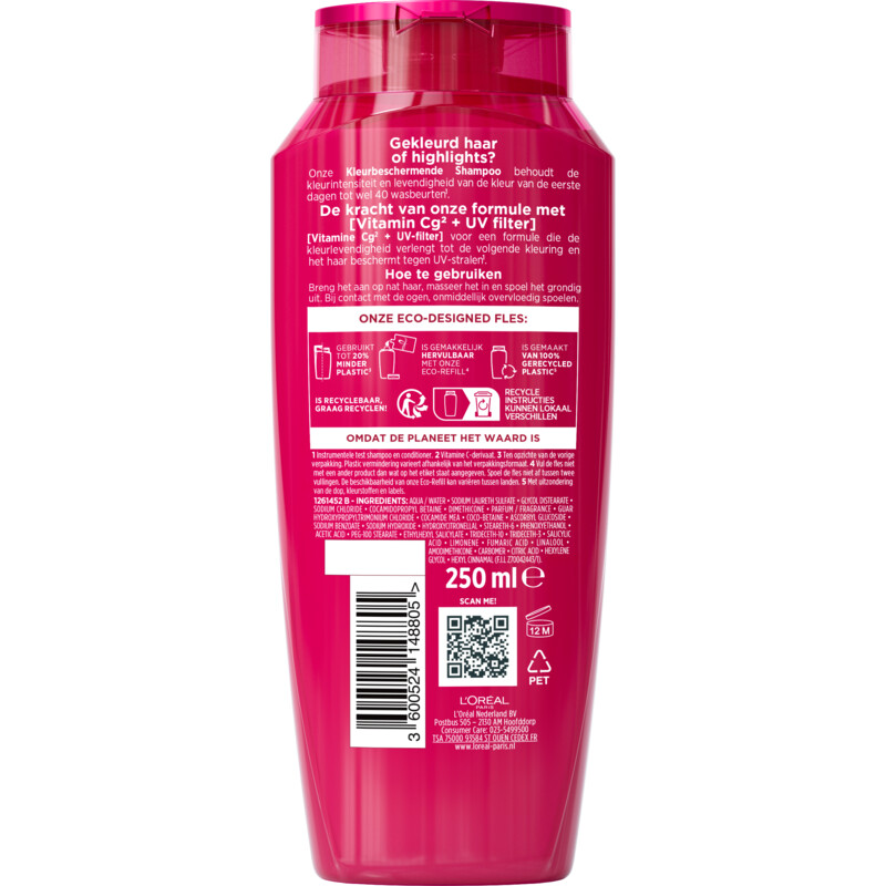 Een afbeelding van L'Oréal Paris Elvive Color-vive shampoo