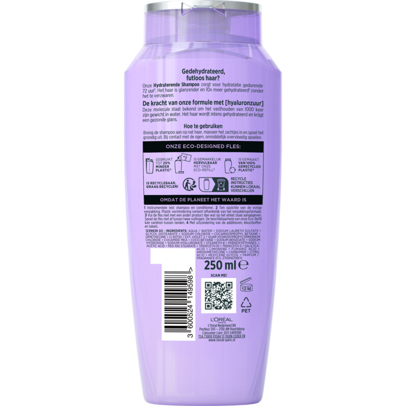 Een afbeelding van L'Oréal Paris Elvive Hyaluron plump hydraterende shampoo