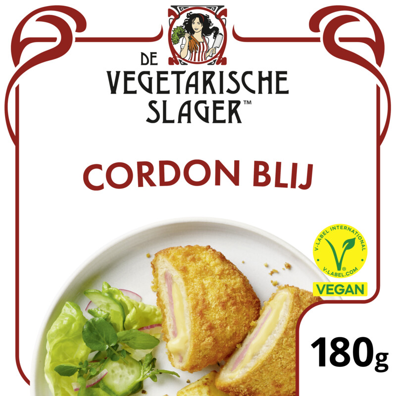 Een afbeelding van Vegetarische Slager Cordon blij