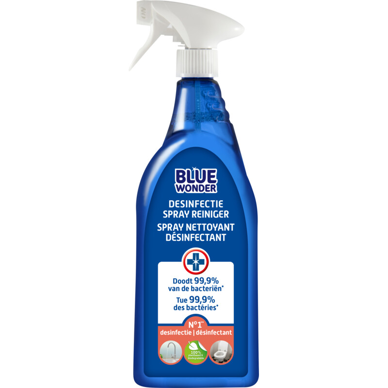 Een afbeelding van Blue Wonder Desinfectie reiniger spray