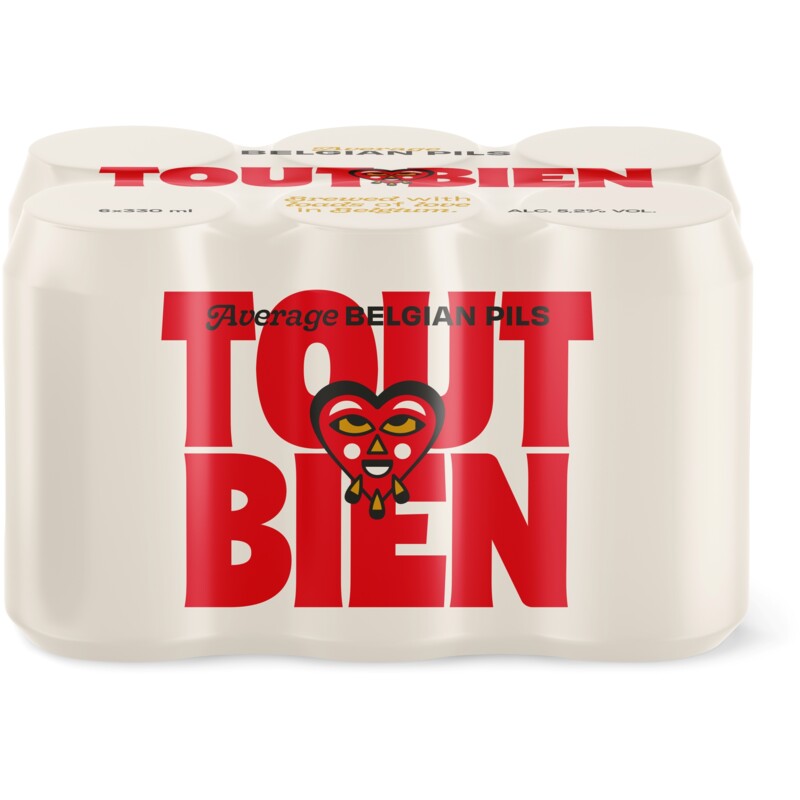 Een afbeelding van Tout Bien Average Belgian pils 6-pack bel
