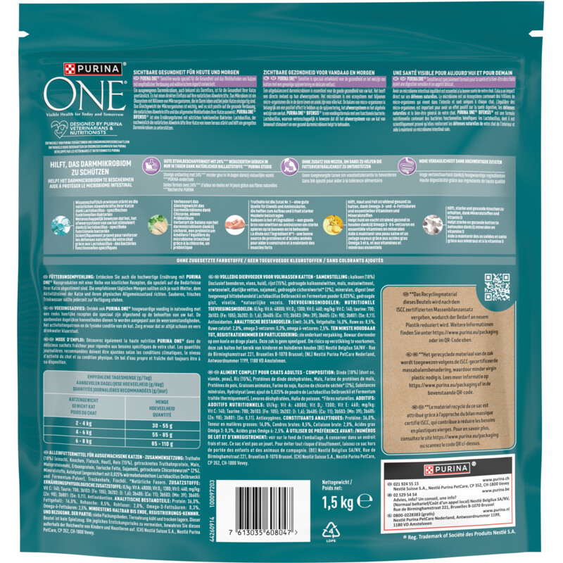 Een afbeelding van Purina ONE Sensitive kalkoen rijst