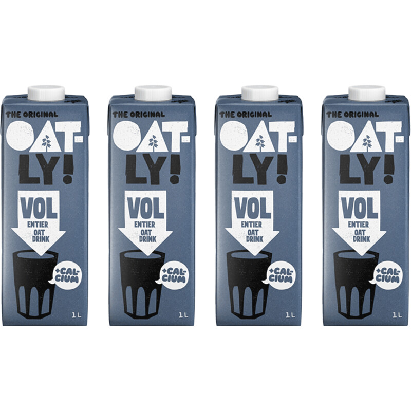 Een afbeelding van Oatly! Haverdrank Vol 1L 4-pack