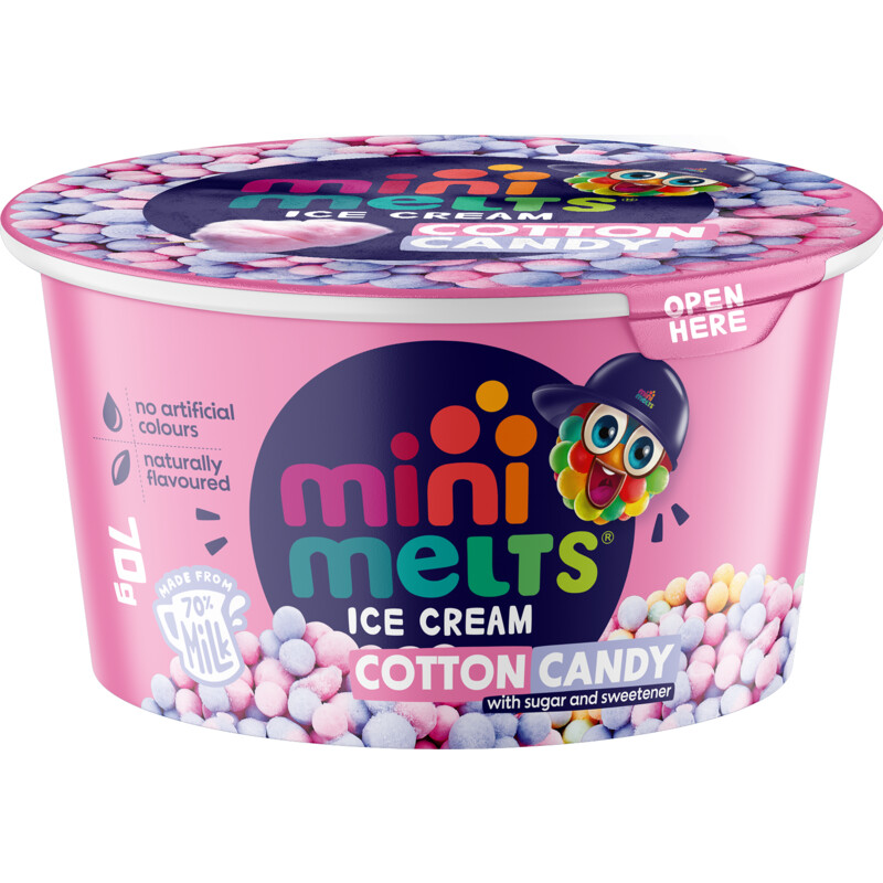 Een afbeelding van Mini Melts Ice cream balls cotton candy