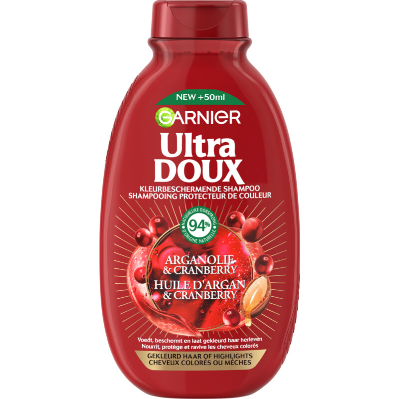 Een afbeelding van Ultra Doux Shampoo arganolie cranberry bel