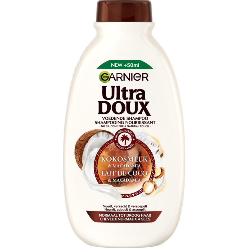 Een afbeelding van Ultra Doux Shampoo kokosmelk & macadamia bel