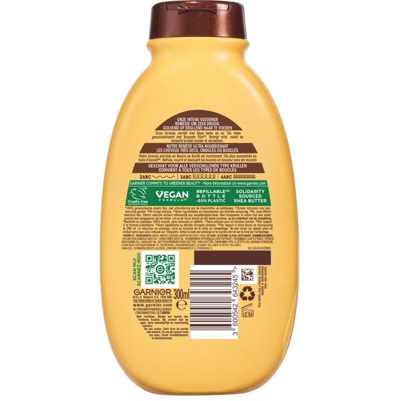 Een afbeelding van Ultra Doux Shampoo avocado olie & shea boter bel