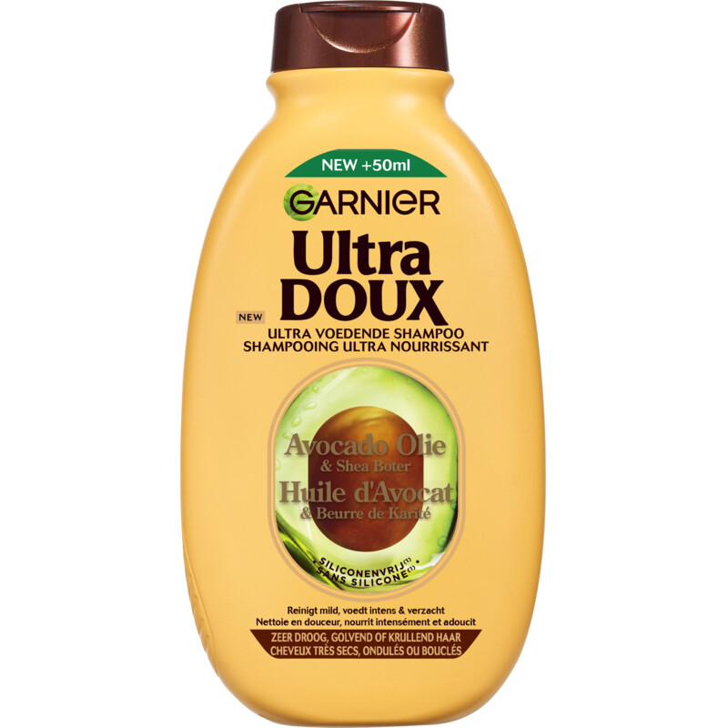 Een afbeelding van Ultra Doux Shampoo avocado olie & shea boter bel