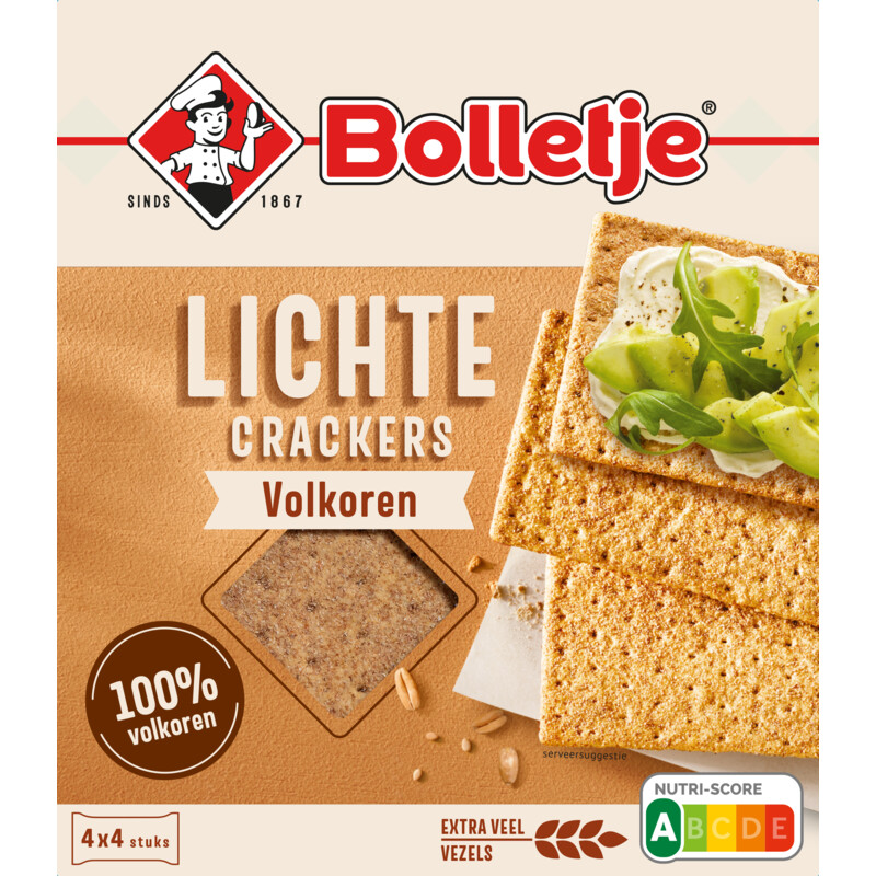Een afbeelding van Bolletje Lichte crackers volkoren
