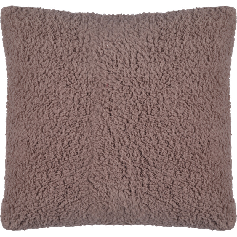 Een afbeelding van S&A Kussen teddy taupe