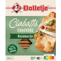 Een afbeelding van Bolletje Ciabatta crackers rozemarijn
