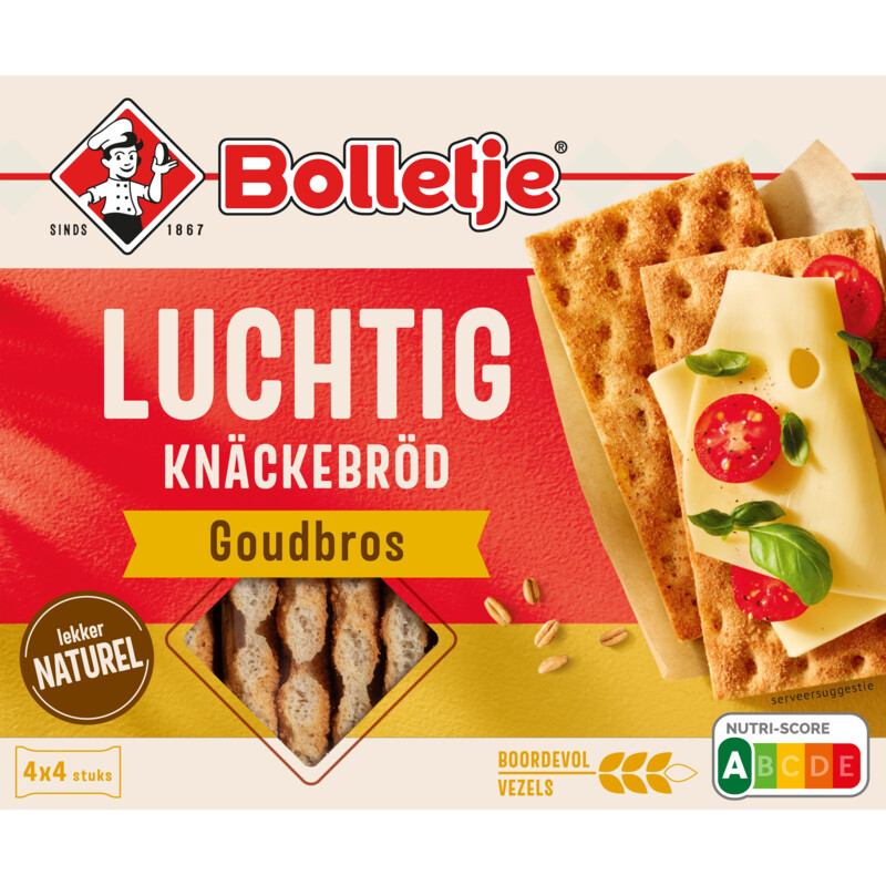Een afbeelding van Bolletje Luchtig Knackebrod goudbros