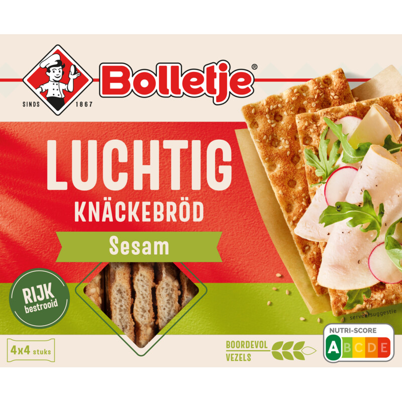 Een afbeelding van Bolletje Luchtig Knackebrod sesam