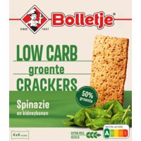 Een afbeelding van Bolletje 50% groente crackers spinazie
