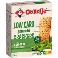 Een afbeelding van Bolletje 50% groente crackers spinazie