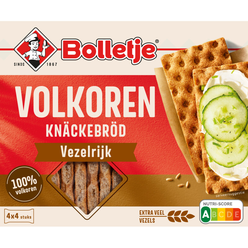 Een afbeelding van Bolletje Vezelrijk Knackebrod volkoren