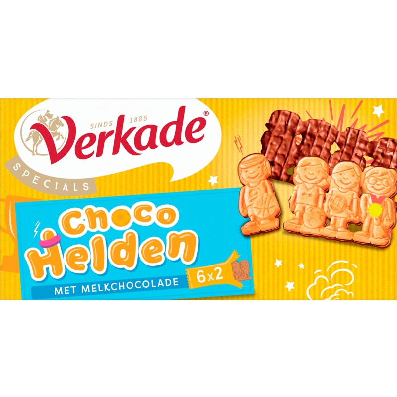 Een afbeelding van Verkade Choco helden met melkchocolade