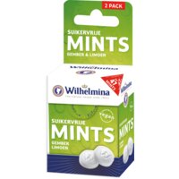 Een afbeelding van Wilhelmina Suikervrije mints gember limoen