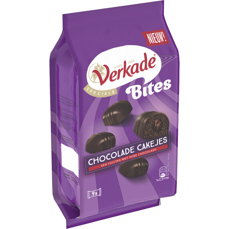 Een afbeelding van Verkade Bites chocolade cakejes