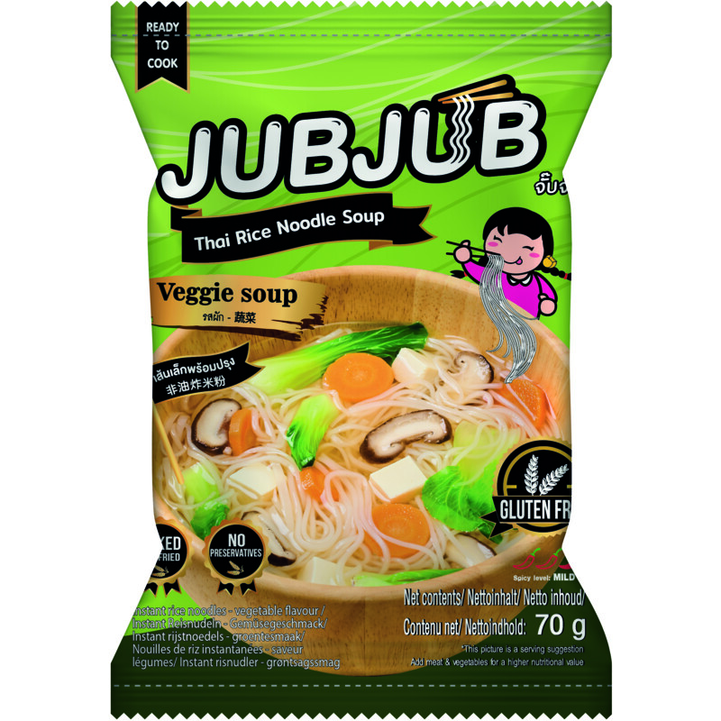 Een afbeelding van JubJub Instant rijstnoedel groente glutenvrij