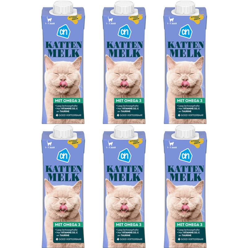Een afbeelding van AH Kattenmelk met omega 3 6-pack