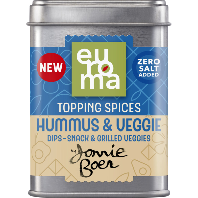 Een afbeelding van Euroma Topping hummus & veggie by Jonnie Boer