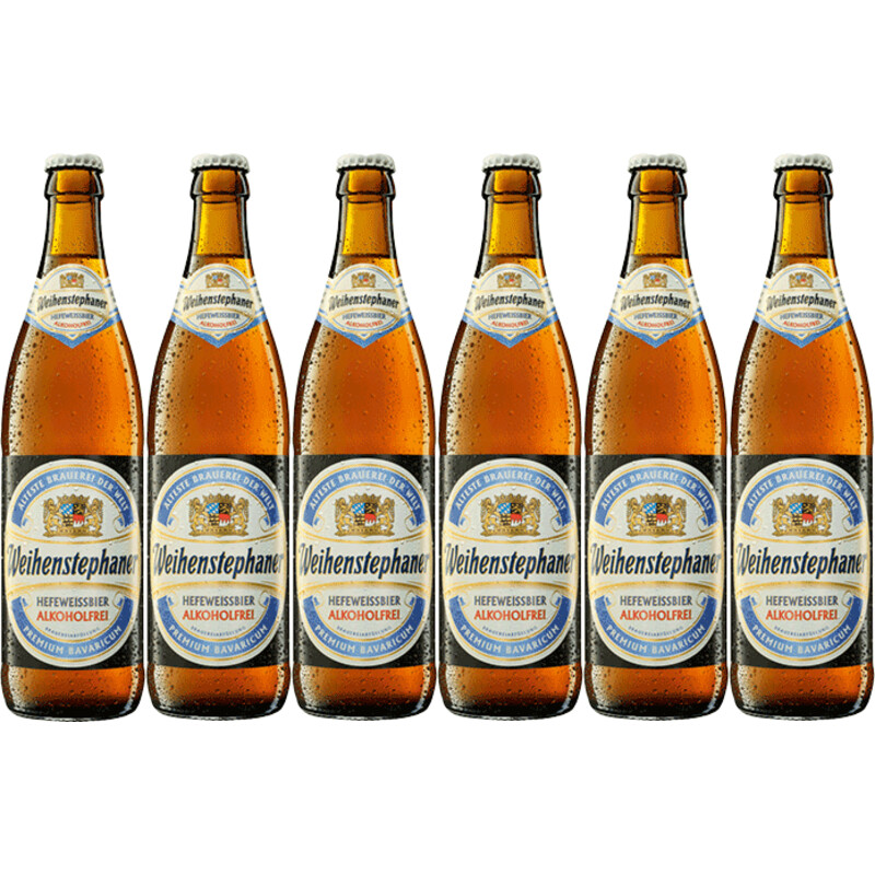 Een afbeelding van Weihenstephaner Hefeweissbier 0.5% 6-pack