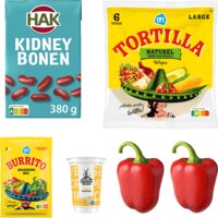 Een afbeelding van Hak Wraps met kidneybonen maaltijdpakket