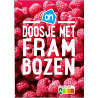 Een afbeelding van AH Doosje met frambozen
