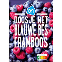 Een afbeelding van AH Doosje met blauwe bes framboos