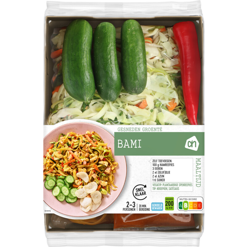 Een afbeelding van AH Gesneden verspakket oosterse bami