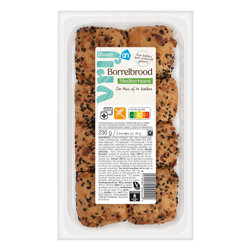 AH Glutenvrij Borrelbrood Mediterraans