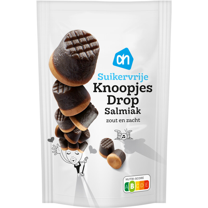 Een afbeelding van AH Knoopjesdrop salmiak suikervrij
