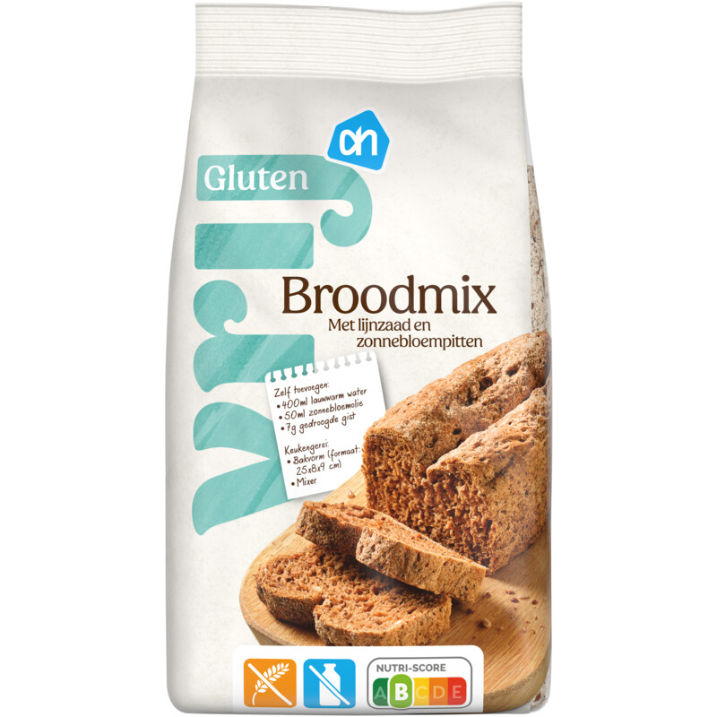 Een afbeelding van AH Glutenvrij Broodmix met lijnzaad & zonnebloempitten