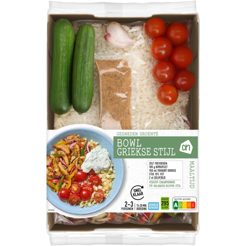 Een afbeelding van AH Gesneden verspakket bowl Griekse stijl