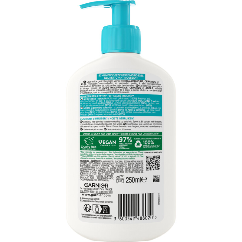 Een afbeelding van Garnier Pureactive hydraterende gezichtsreiniger