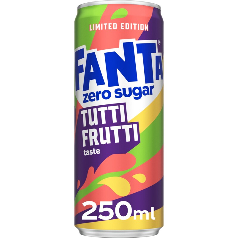 Een afbeelding van Fanta Tutti frutti zero sugar limited edition