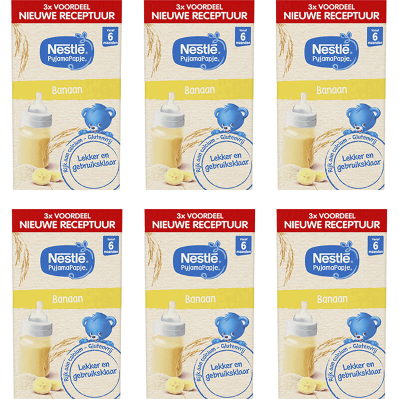 Een afbeelding van Nestlé Pyjamapapje banaan 6m+ 6-pack