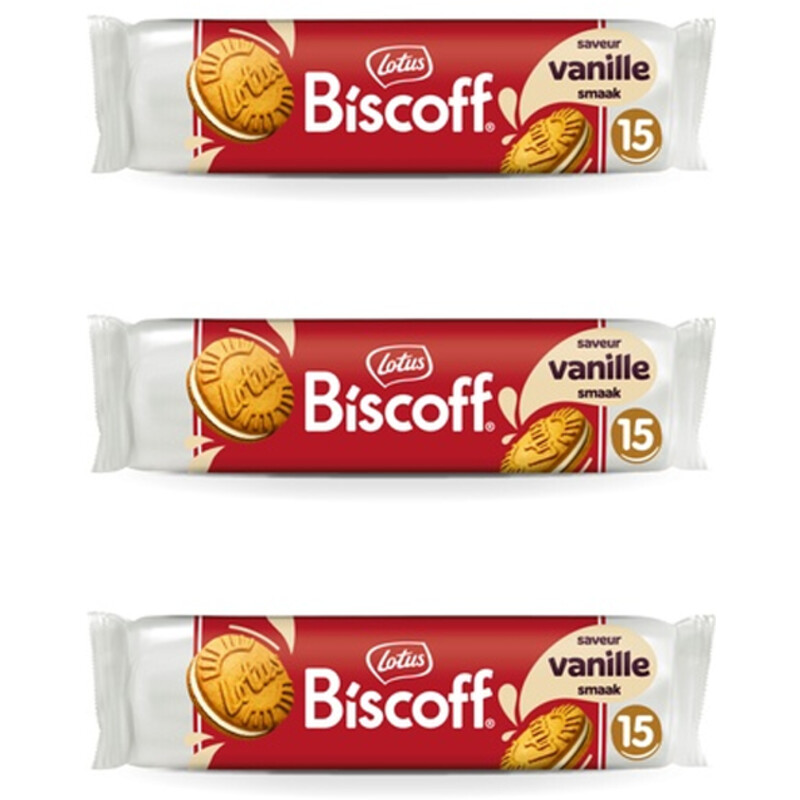 Een afbeelding van Lotus Biscoff Speculoos Vanille 3-pack