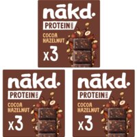 Een afbeelding van Nakd. Protein Cocoa Hazelnut 3-pack