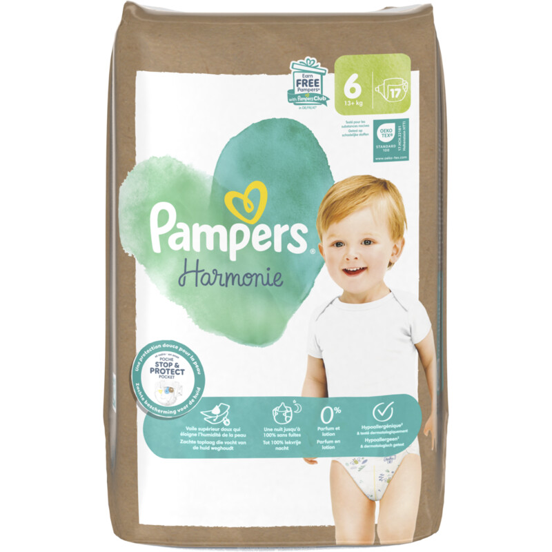 Een afbeelding van Pampers Harmonie luiers maat 6