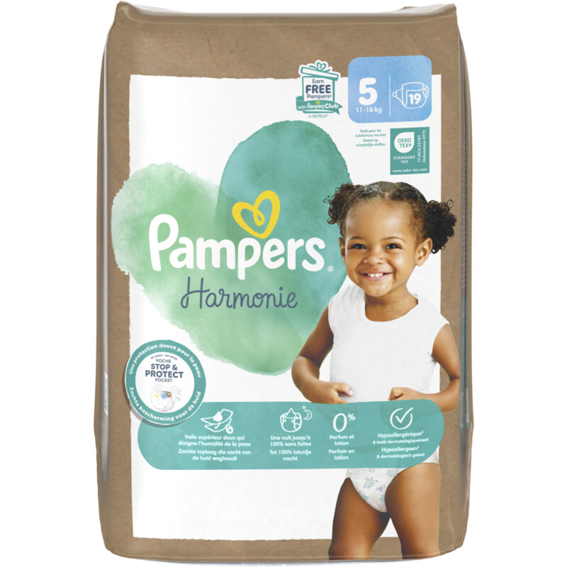 Een afbeelding van Pampers Harmonie luiers maat 5