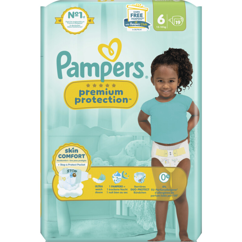 Een afbeelding van Pampers Premium protection luiers maat 6