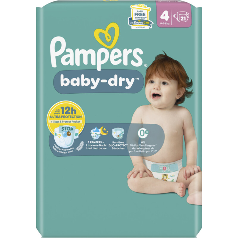Een afbeelding van Pampers Baby-dry luiers maat 4